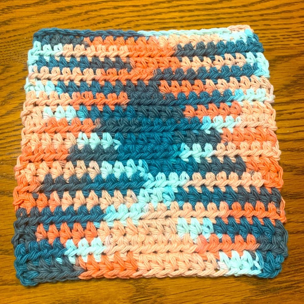 Handmade crocheted wash cloth/potholder/hot pad